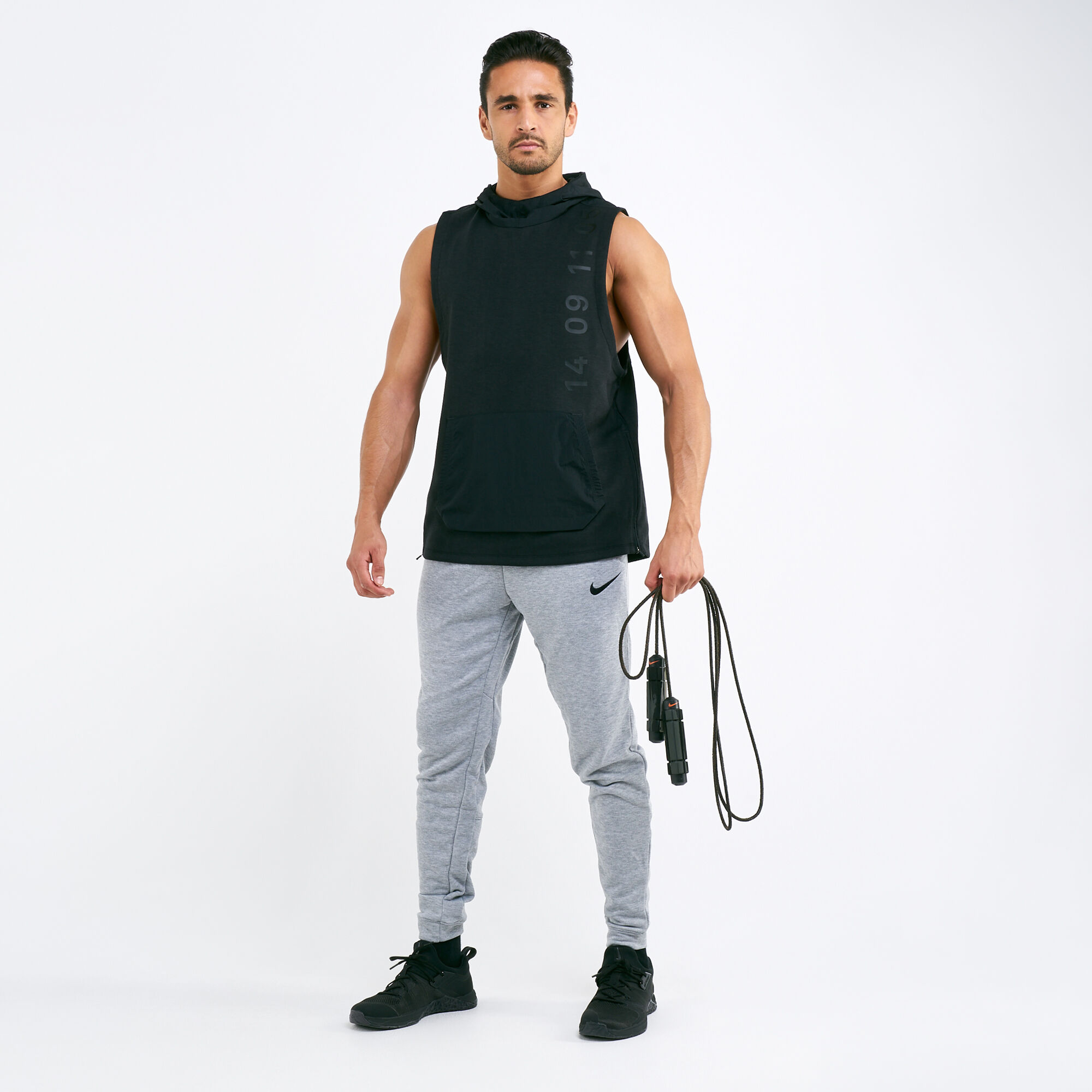 men's tapered fleece training trousers