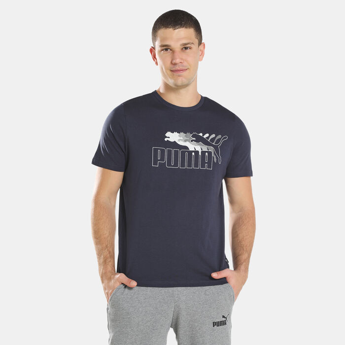 PUMA Men's No. 1 Logo Graphic T-Shirt Blue PUMA Men's No. 1 Logo Graphic T-Shirt Blue image number 0