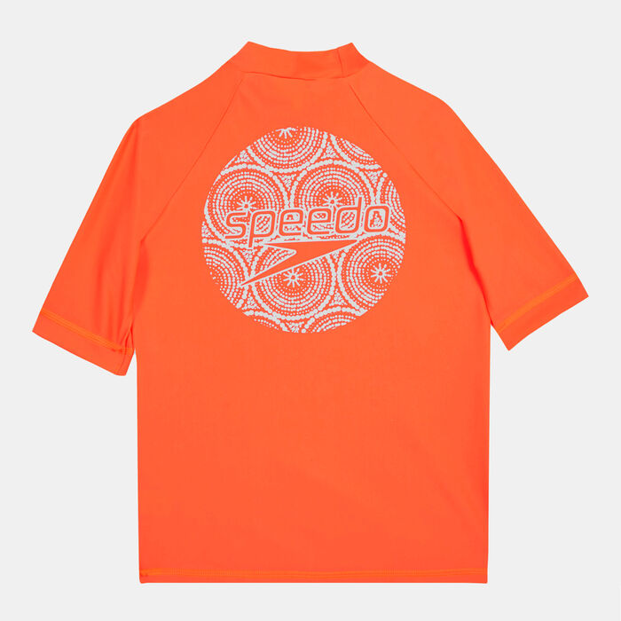 Speedo Kids' Printed Rashguard Orange Speedo Kids' Printed Rashguard Orange image number 1