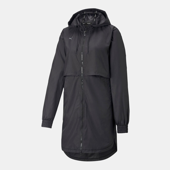 PUMA Women's Modest Activewear Rain Jacket Black PUMA Women's Modest Activewear Rain Jacket Black image number 0