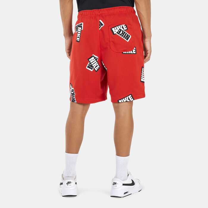 Nike Men's Sportswear SPE+ Sticker Allover Print Shorts Red Nike Men's Sportswear SPE+ Sticker Allover Print Shorts Red image number 1