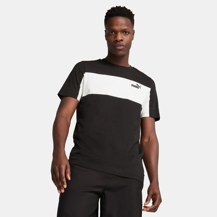 PUMA Men's Essential Block T-Shirt Black image number 0