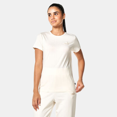 PUMA Women's Essentials+ Embroidery T-Shirt White