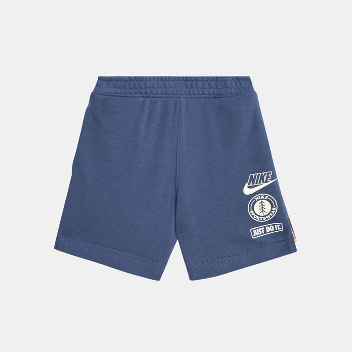 Nike Kids' Sportswear 'Leave No Trace' French Terry Taping Shorts (Baby and Toddler) Blue Nike Kids' Sportswear 'Leave No Trace' French Terry Taping Shorts (Baby and Toddler) Blue image number 0