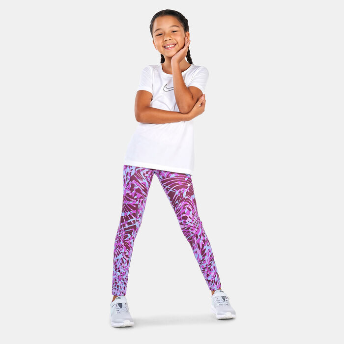 Nike Kids' Pro Leggings (Older Kids) Purple Nike Kids' Pro Leggings (Older Kids) Purple image number 2