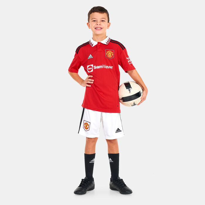 adidas Kids' Manchester United Home Jersey - 2022/23 Red image number 2