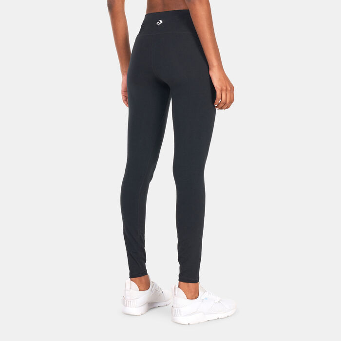 Converse Women's Wordmark Leggings Black Converse Women's Wordmark Leggings Black image number 1