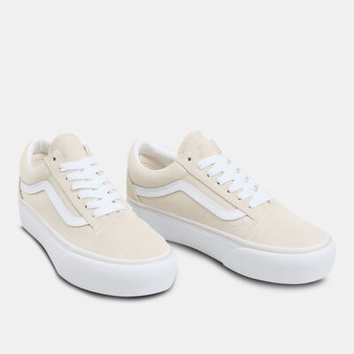Vans Old Skool Platform Unisex Shoes Beige Vans Old Skool Platform Unisex Shoes Beige