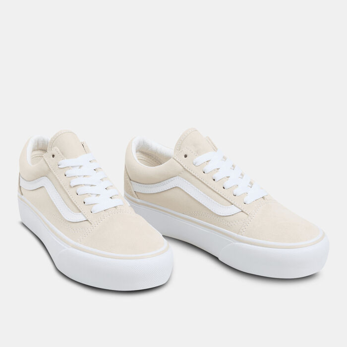 Vans Old Skool Platform Unisex Shoes Beige Vans Old Skool Platform Unisex Shoes Beige image number 1