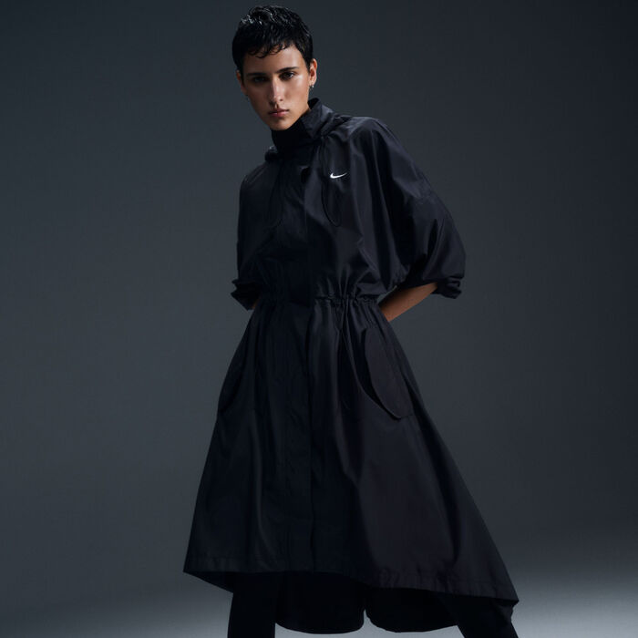 Nike Women's Sportswear Essential Trench Coat Black Nike Women's Sportswear Essential Trench Coat Black image number 2