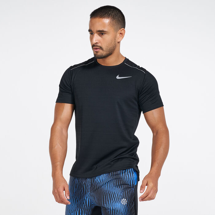 Nike Men's Dri-FIT Miller Running T-Shirt Black image number 0
