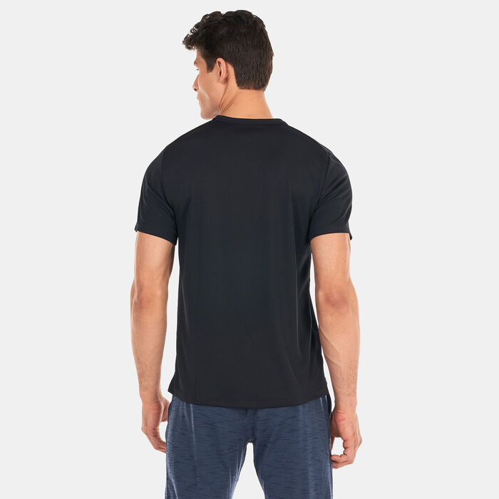 Nike Men's Miler Dri-FIT UV Running T-Shirt Black Nike Men's Miler Dri-FIT UV Running T-Shirt Black image number 1