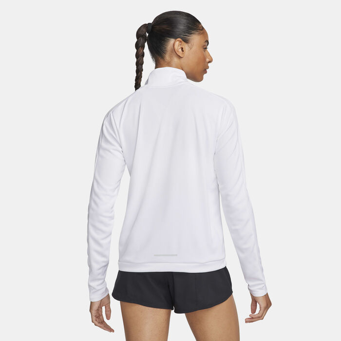 Nike Women's Swoosh Dri-FIT 1/4-Zip Mid Layer White Nike Women's Swoosh Dri-FIT 1/4-Zip Mid Layer White image number 1