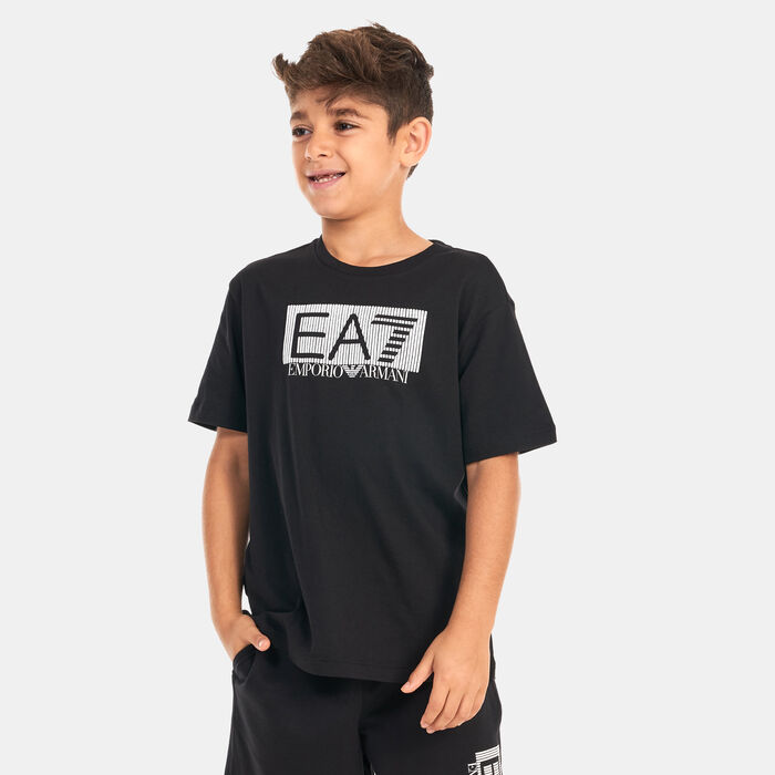 EA7 Emporio Armani Kids' Visibility Logo T-Shirt Black EA7 Emporio Armani Kids' Visibility Logo T-Shirt Black image number 0