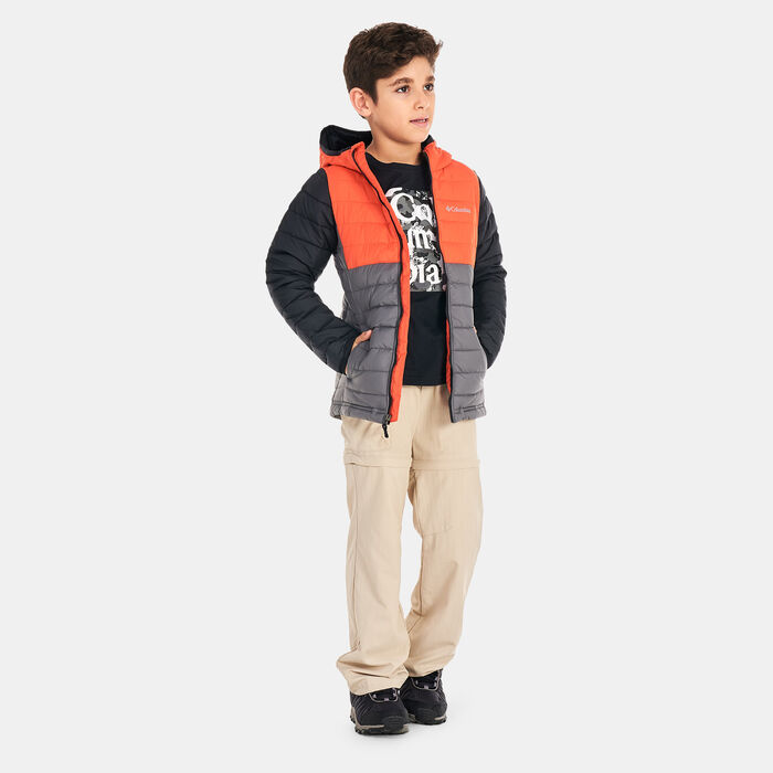 Columbia Kids' Powder Lite™ Hooded Jacket Grey Columbia Kids' Powder Lite™ Hooded Jacket Grey image number 2