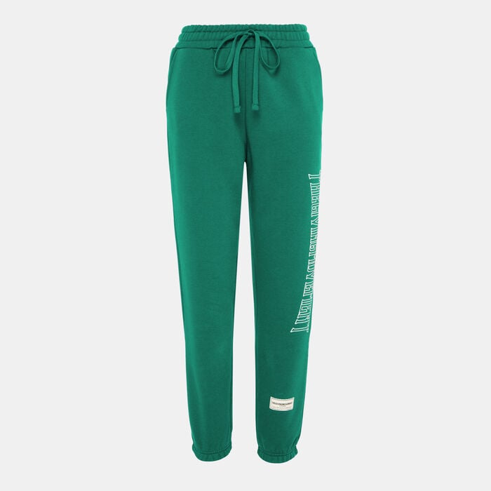 The Giving Movement Women's Collegic Font Joggers Green The Giving Movement Women's Collegic Font Joggers Green image number 0