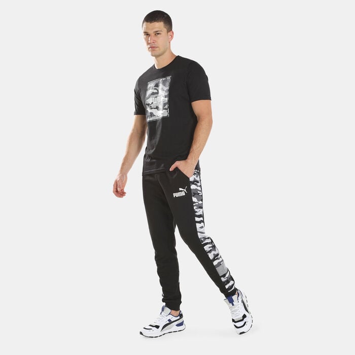 PUMA Men's Essentials+ Camo Sweatpants Black PUMA Men's Essentials+ Camo Sweatpants Black image number 2