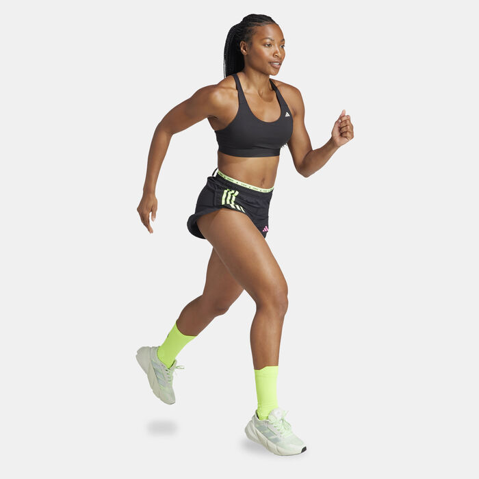 adidas Women's Ultimate Run Medium-Support Sports Bra Black image number 2