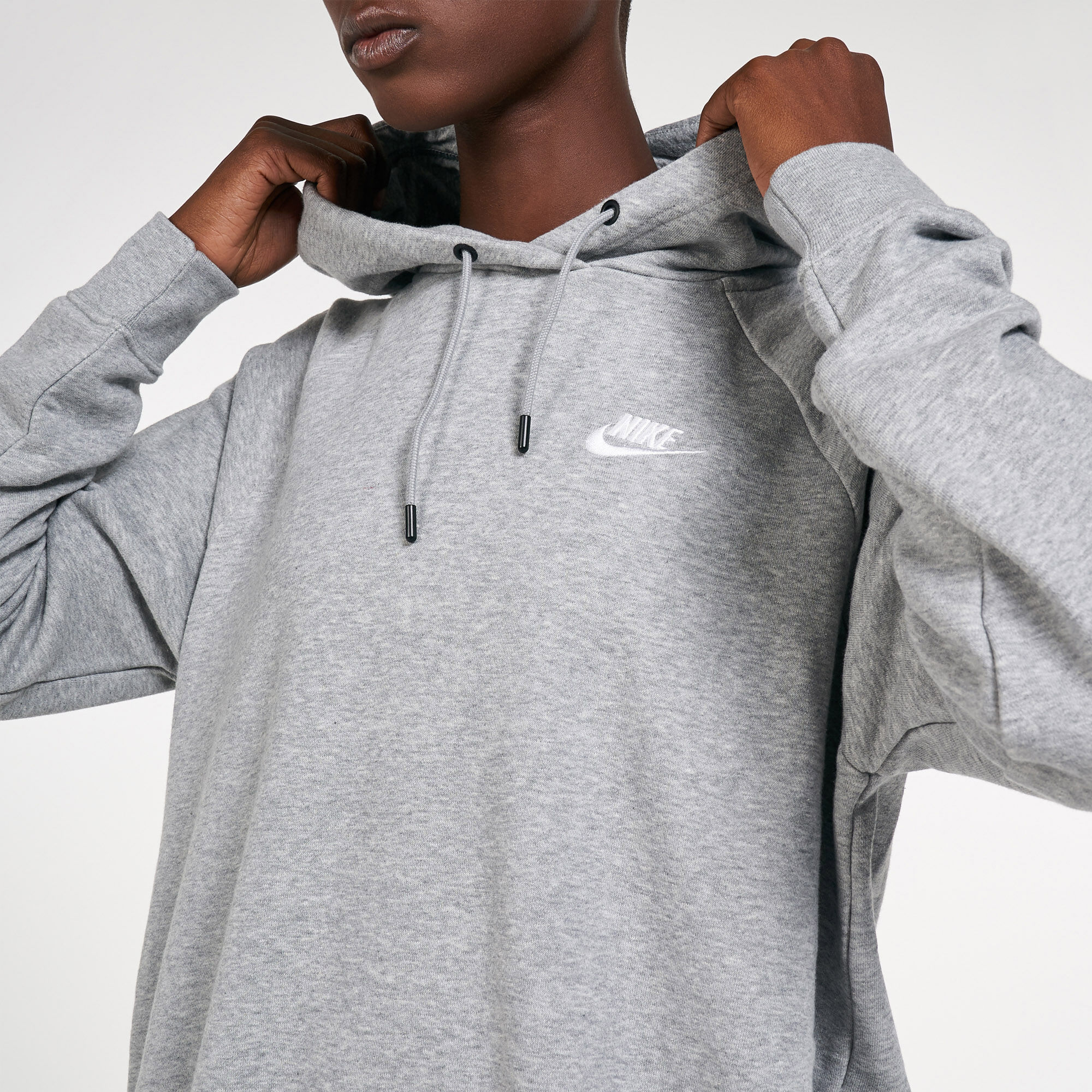 Nike women's sportswear essential fleece 2024 hoodie dress