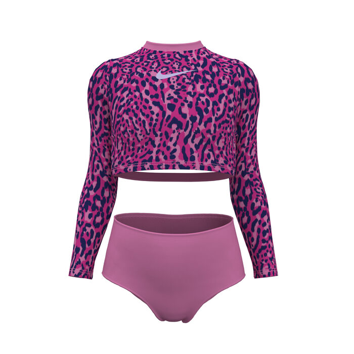 Nike Swim Kids' Two-Piece Swimsuit Red Nike Swim Kids' Two-Piece Swimsuit Red image number 0