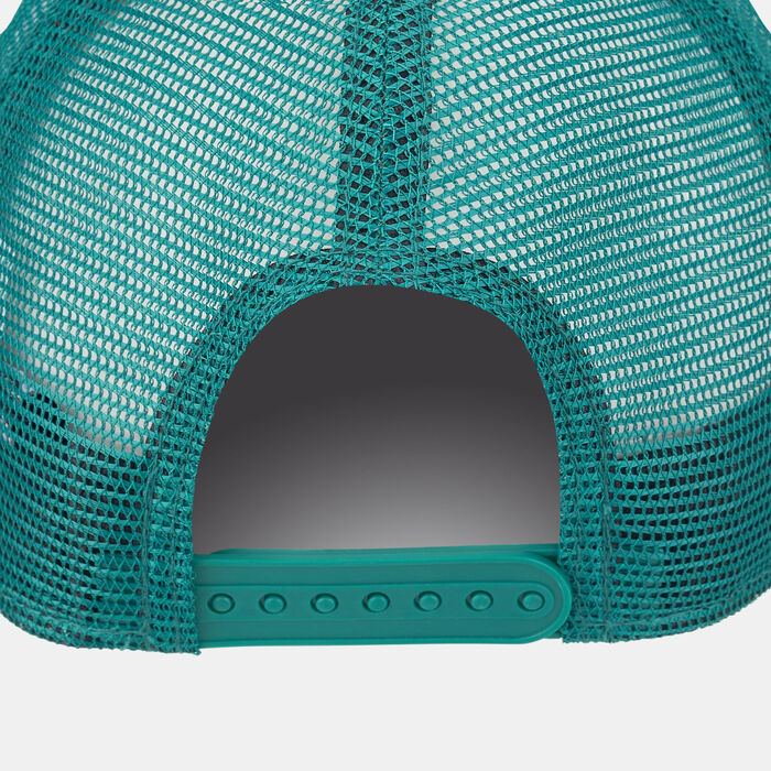 New Era Men's League Essentials Los Angeles Dodgers Trucker Cap Green image number 1