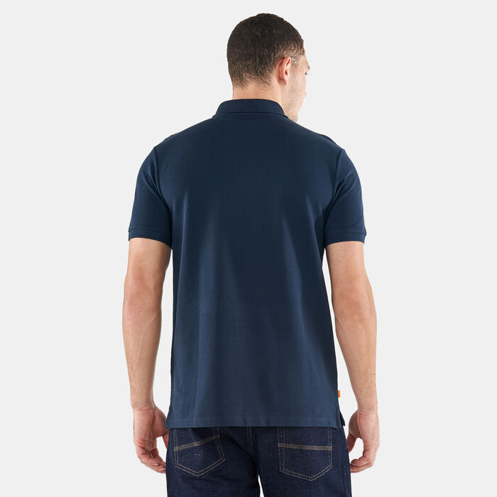 Timberland Men's Small Logo Polo Shirt Blue Timberland Men's Small Logo Polo Shirt Blue image number 1