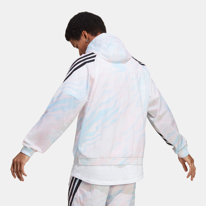 adidas Men's Future Icons Allover Print Hoodie Peach image number 1