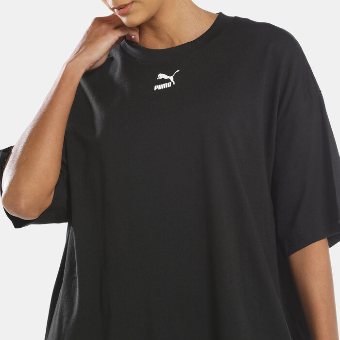 PUMA Women's Classics T-Shirt Dress Black image number 3