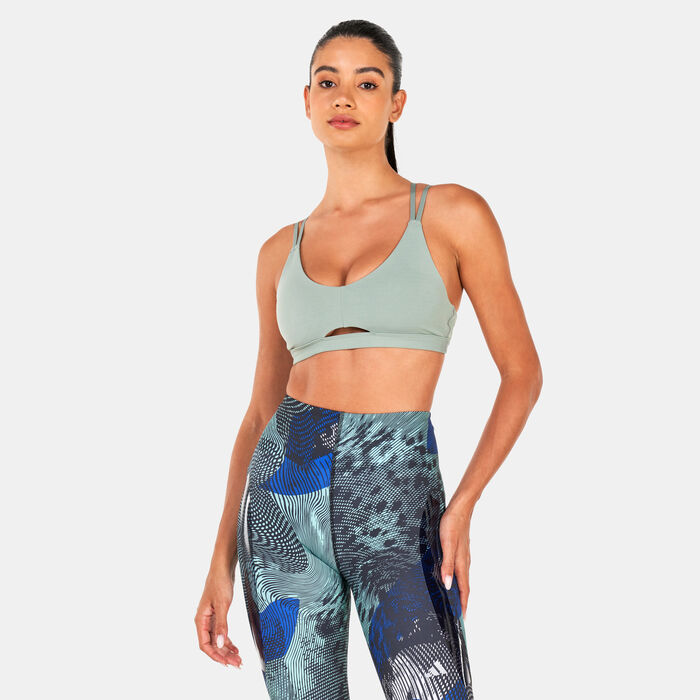 adidas Women's Yoga Studio Luxe Training Sports Bra Green adidas Women's Yoga Studio Luxe Training Sports Bra Green image number 0