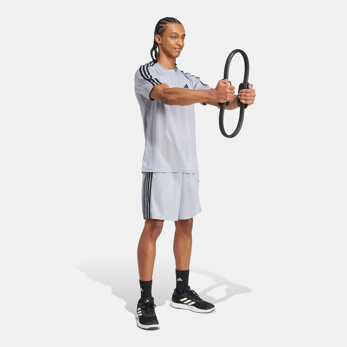 adidas Men's Train Essentials 3-Stripes Training T-Shirt Grey adidas Men's Train Essentials 3-Stripes Training T-Shirt Grey image number 2