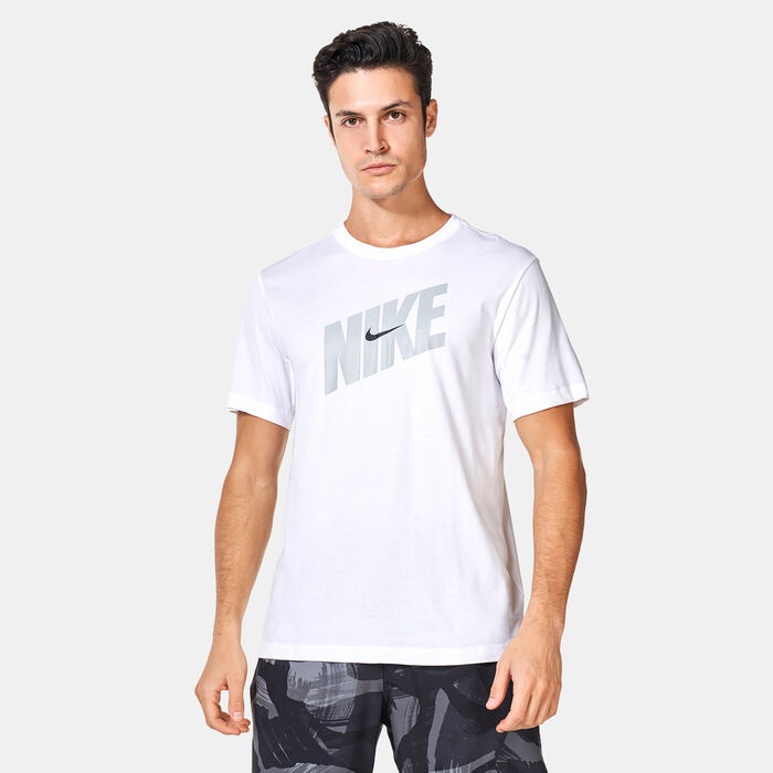 Nike Men's Dri-FIT Fitness T-Shirt White Nike Men's Dri-FIT Fitness T-Shirt White image number 0