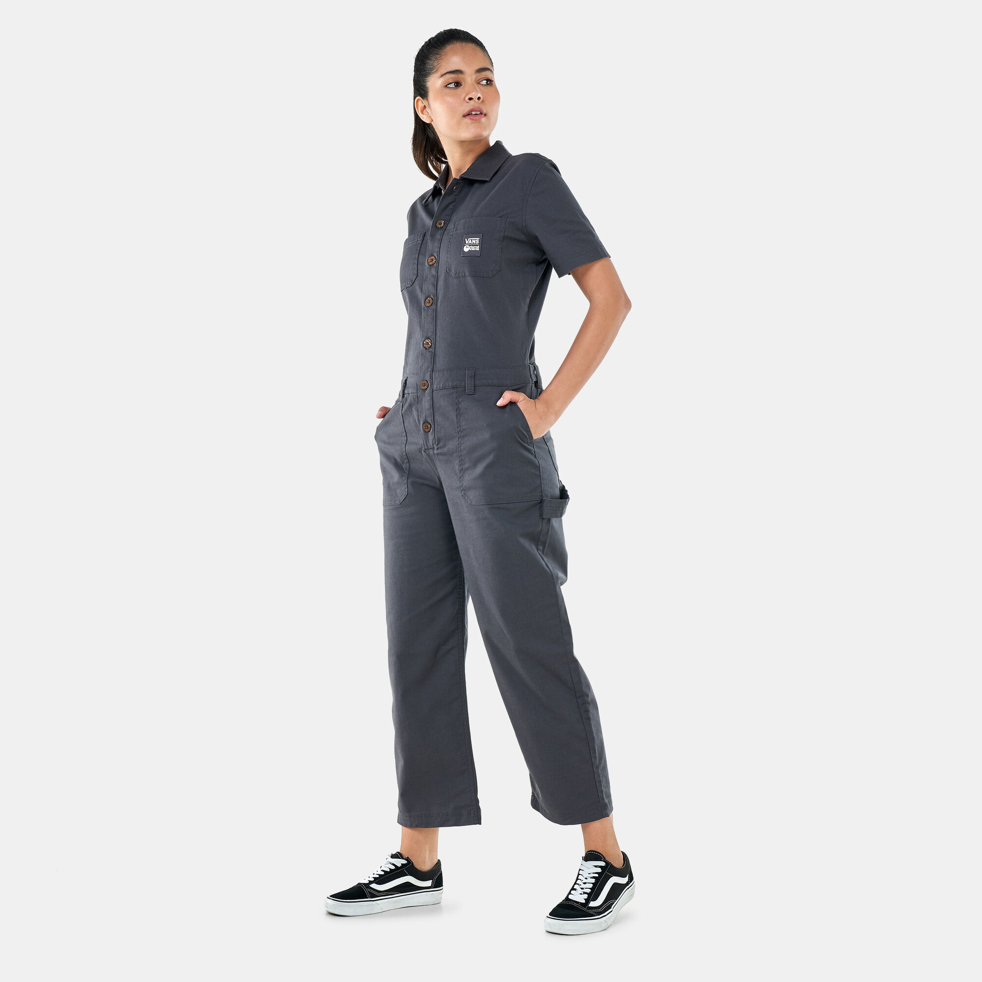 Jumpsuit with vans cheap