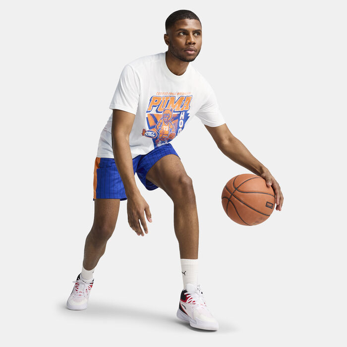 PUMA Men's Rival Rage Basketball T-Shirt White PUMA Men's Rival Rage Basketball T-Shirt White image number 2
