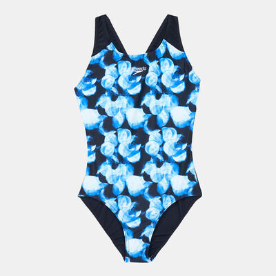 Speedo Kids' Allover Print Splashback Swimsuit Black Speedo Kids' Allover Print Splashback Swimsuit Black