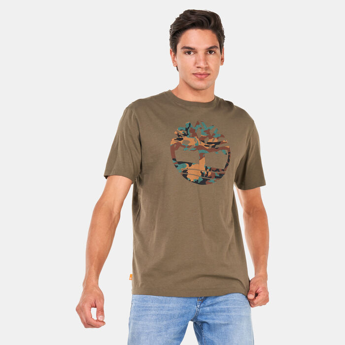 Timberland Men's Outdoor HER SSNL Camo Tree Logo T-Shirt Green image number 0