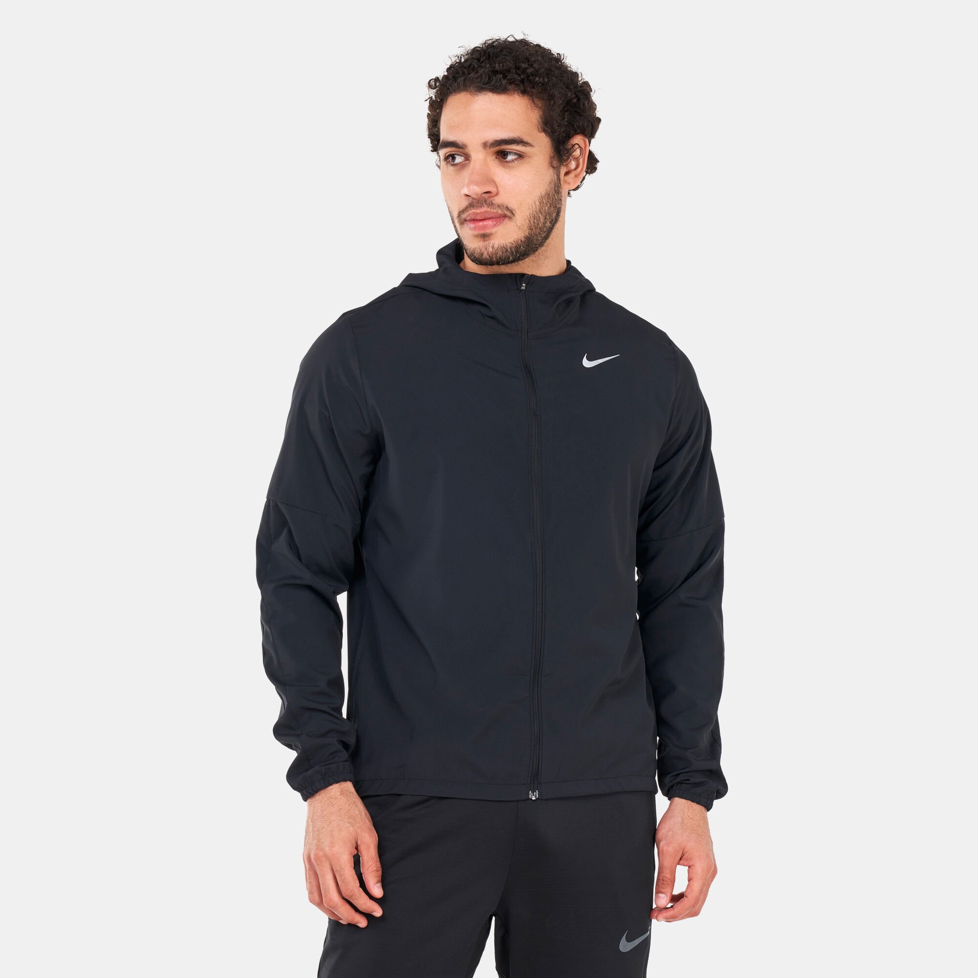 mens nike running jacket black