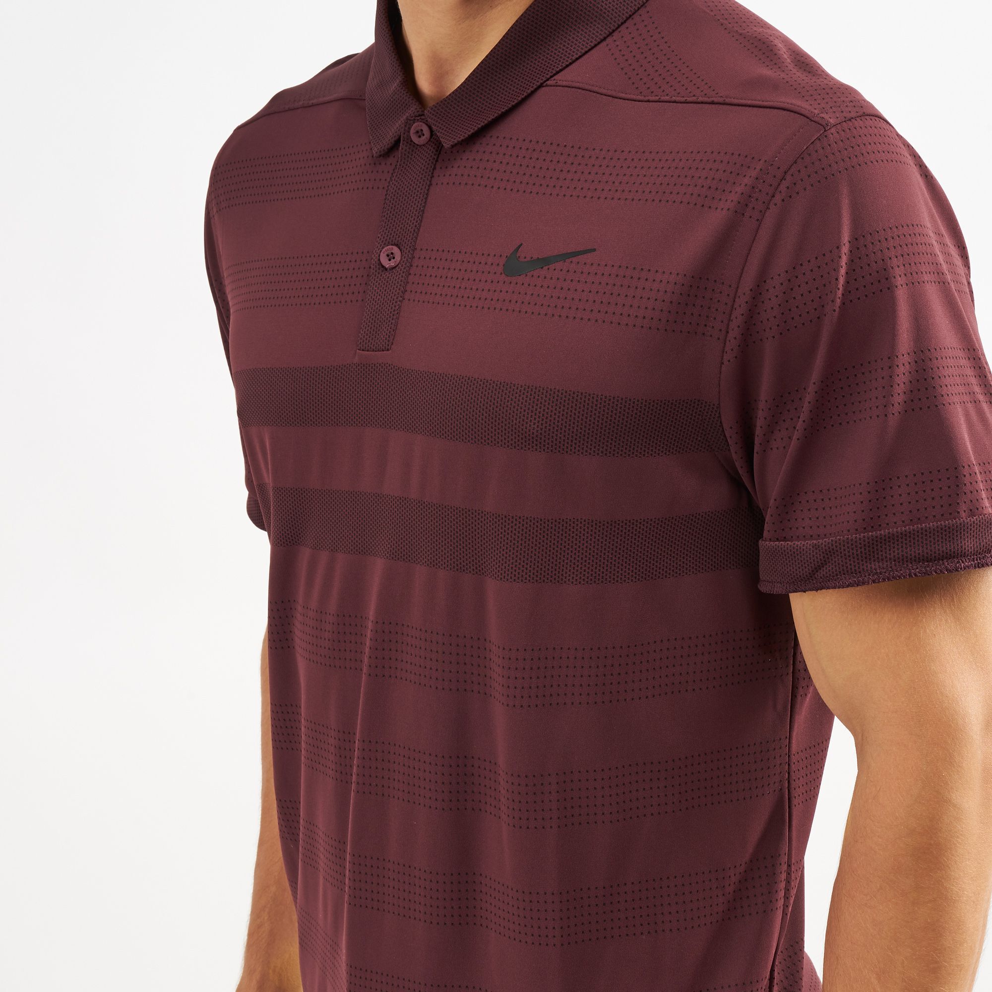 Nike golf zonal stripe polo shirt hotsell