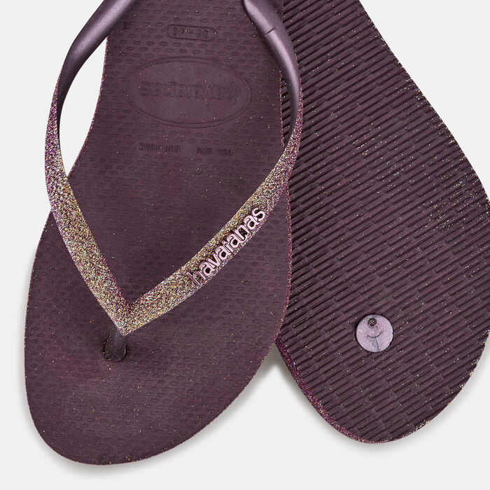 Havaianas Women's Slim Sparkle II Flip Flops Pink Havaianas Women's Slim Sparkle II Flip Flops Pink image number 2