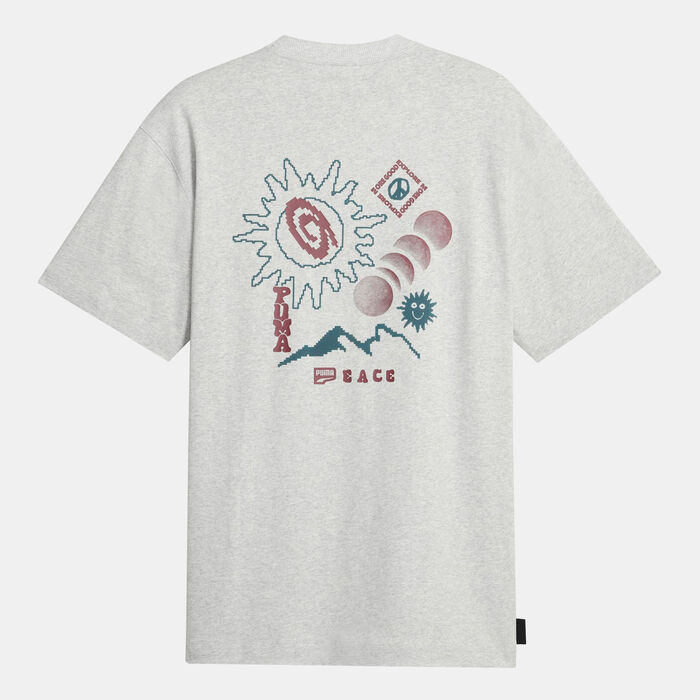 PUMA Men's DOWNTOWN Graphic T-Shirt Grey PUMA Men's DOWNTOWN Graphic T-Shirt Grey image number 1