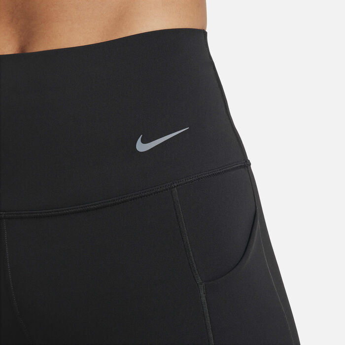 Nike Women's Universa Medium-Support Biker Shorts Black Nike Women's Universa Medium-Support Biker Shorts Black image number 4