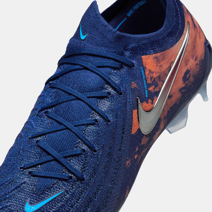 Nike Men's Erling Haaland Phantom GX 2 Elite Firm Ground Football Shoes Blue Nike Men's Erling Haaland Phantom GX 2 Elite Firm Ground Football Shoes Blue image number 4