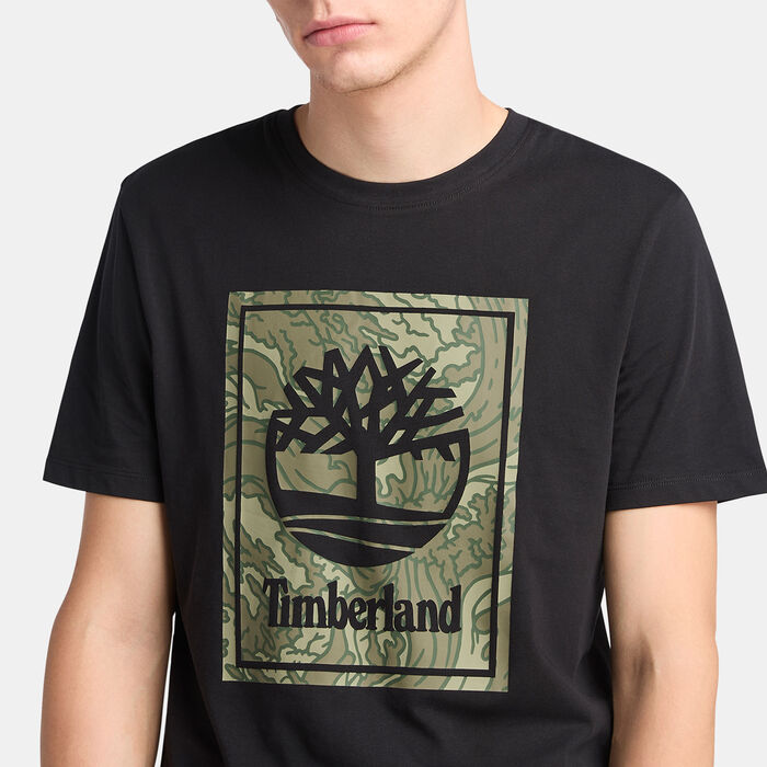 Timberland Men's Stack Camo T-Shirt Black image number 2