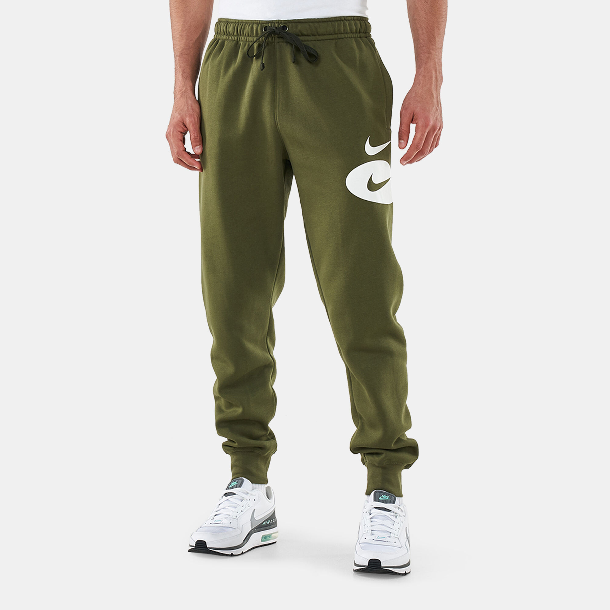 Nike sportswear swoosh fleece sales jogger pants