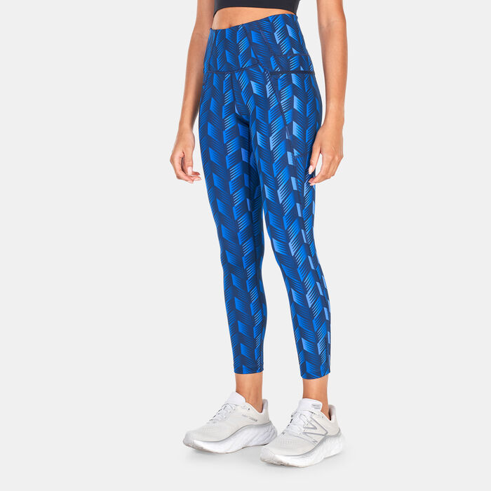 New Balance Women's Shape Shield Printed 7/8 Leggings Blue image number 0