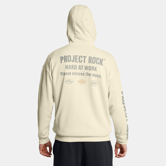 Under Armour Men's Project Rock Training Full-ZIp Hoodie White image number 1