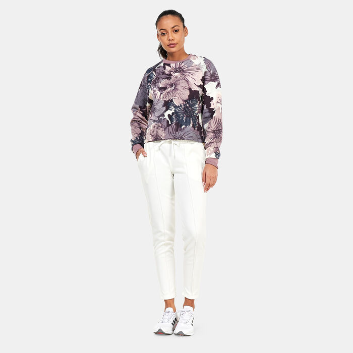 adidas Women's Allover Print Sweatshirt Multi-Color adidas Women's Allover Print Sweatshirt Multi-Color image number 2