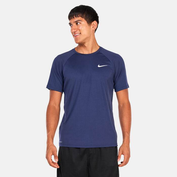 Nike Swim Men's Hydroguard Swimming Top Blue image number 0