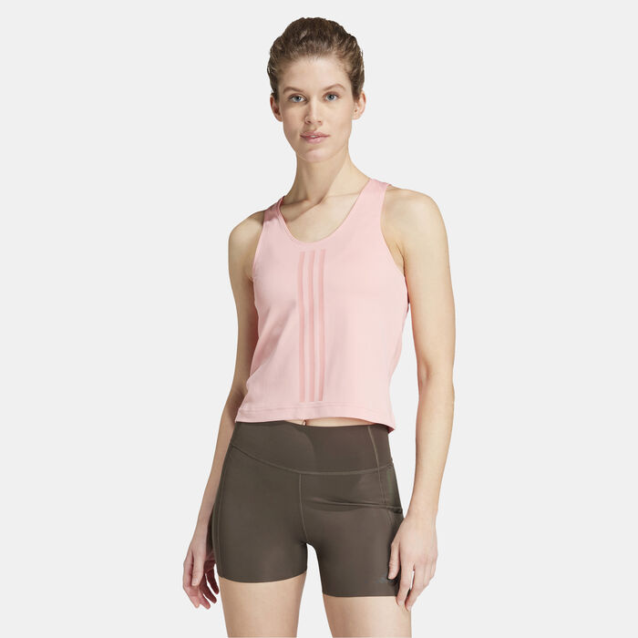adidas Women's Power Reversible 3-Stripes Training Tank Top Pink image number 0