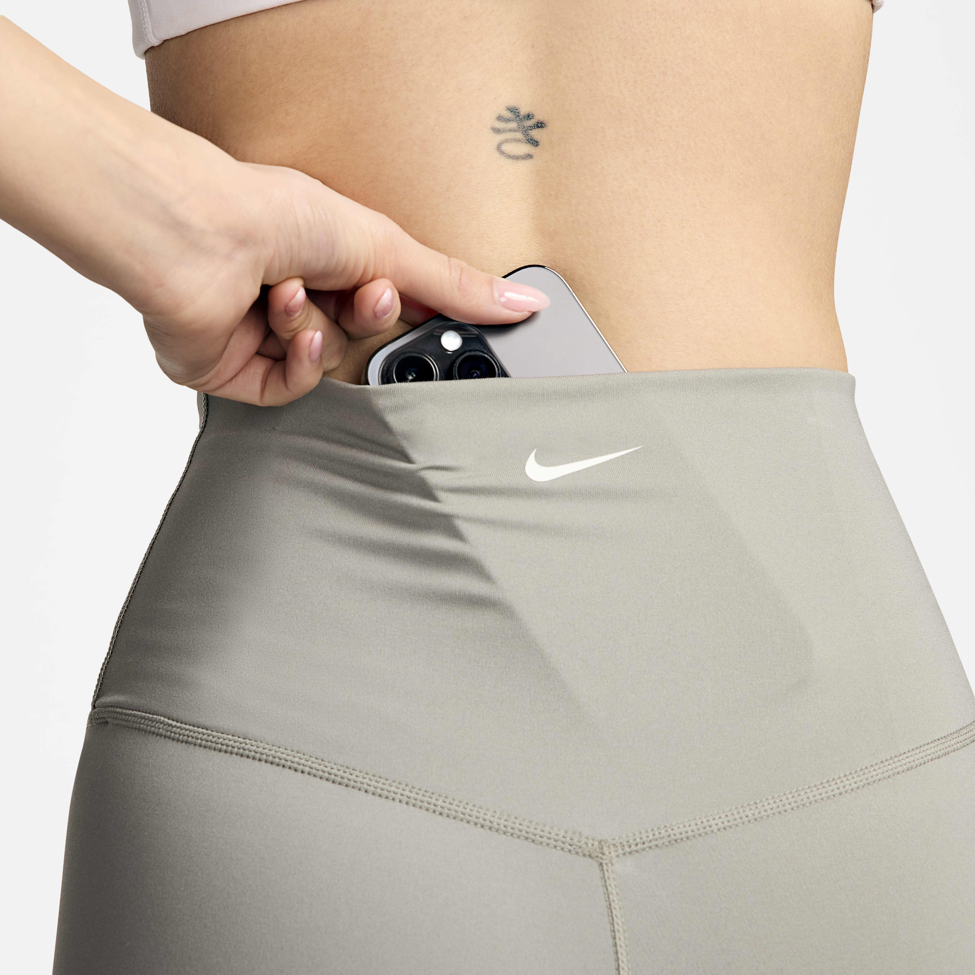Women s One High Waisted Biker Shorts Grey Nike in KSA SSS