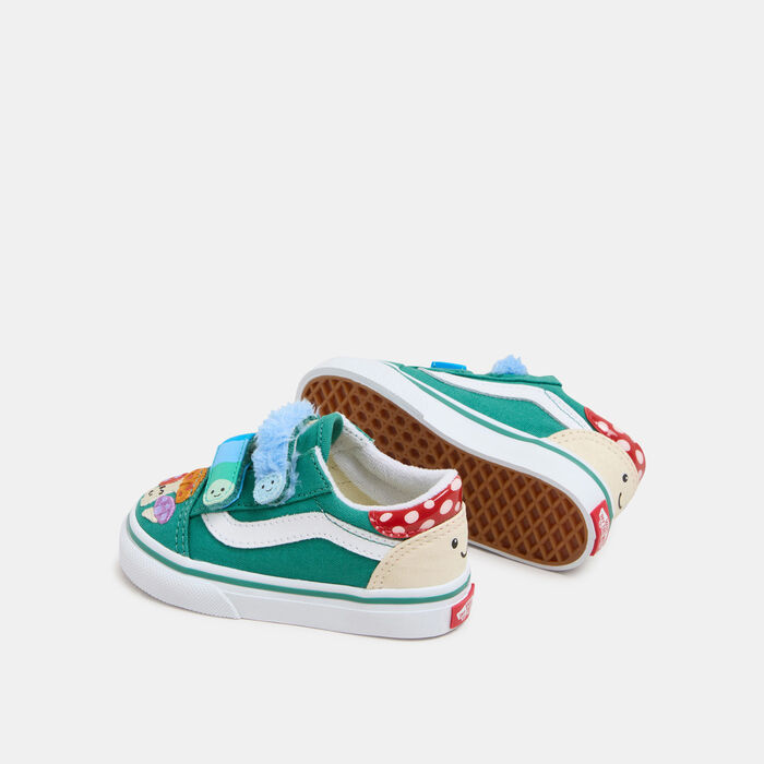 Vans Kids' Old Skool Velcro Unisex Shoes (Baby and Toddler) Green Vans Kids' Old Skool Velcro Unisex Shoes (Baby and Toddler) Green image number 2
